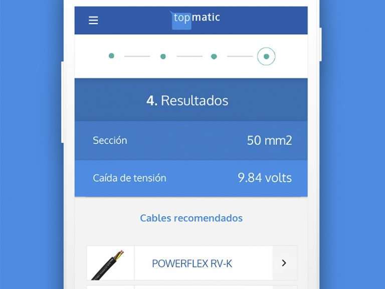 TOPMATIC la app mejorada para calcular la sección